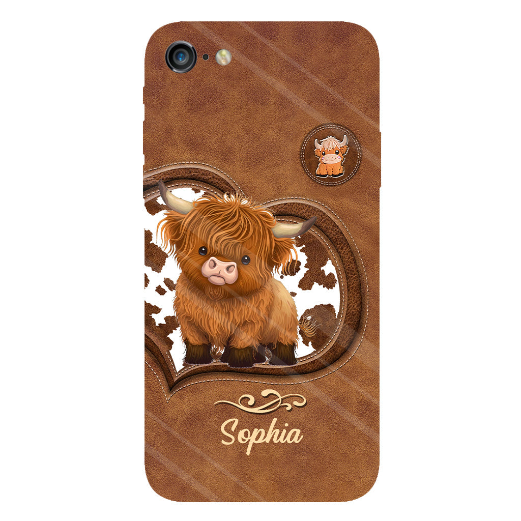 Cute Highland Cow - Personalized Highland Cow Full Print Phone Case
