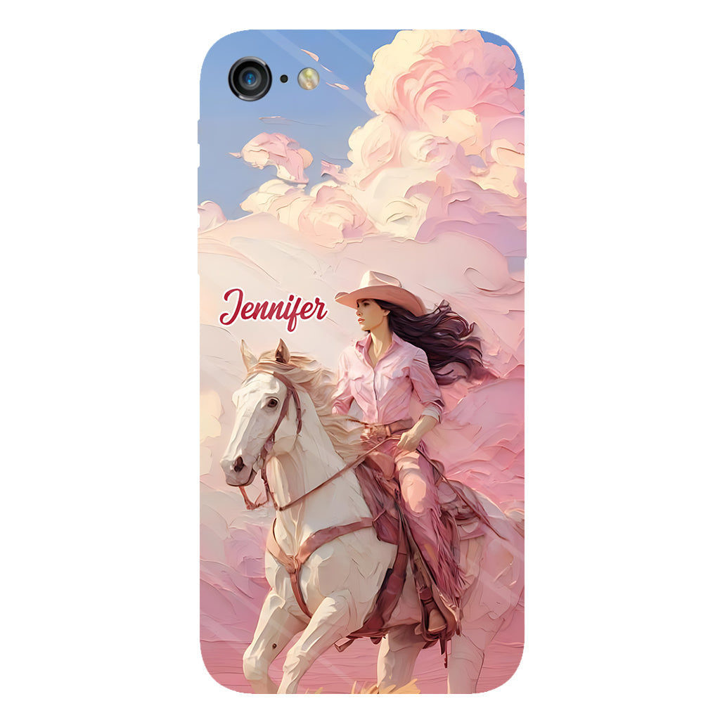 Pink Cowgirl - Personalized Cowgirl Full Print Phone Case