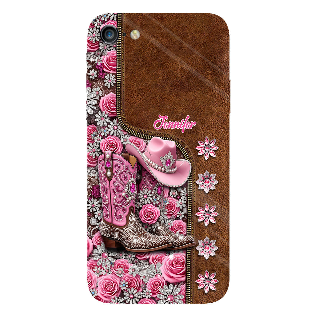 Beautiful Cowgirl Boots - Personalized Cowgirl Full Print Phone Case