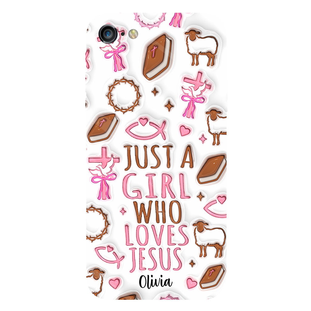 Just A Girl Who Loves Jesus - Personalized Christian Full Print Phone Case
