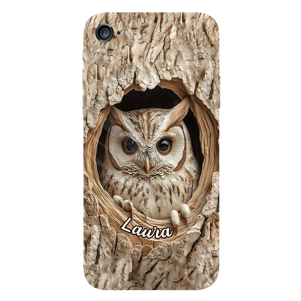 Hollow Watcher - Personalized Owl Full Print Phone Case