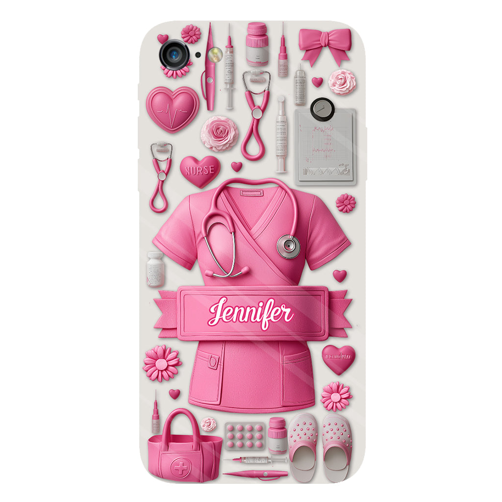Nursing Is A Work Of Heart - Personalized Nurse Full Print Phone Case