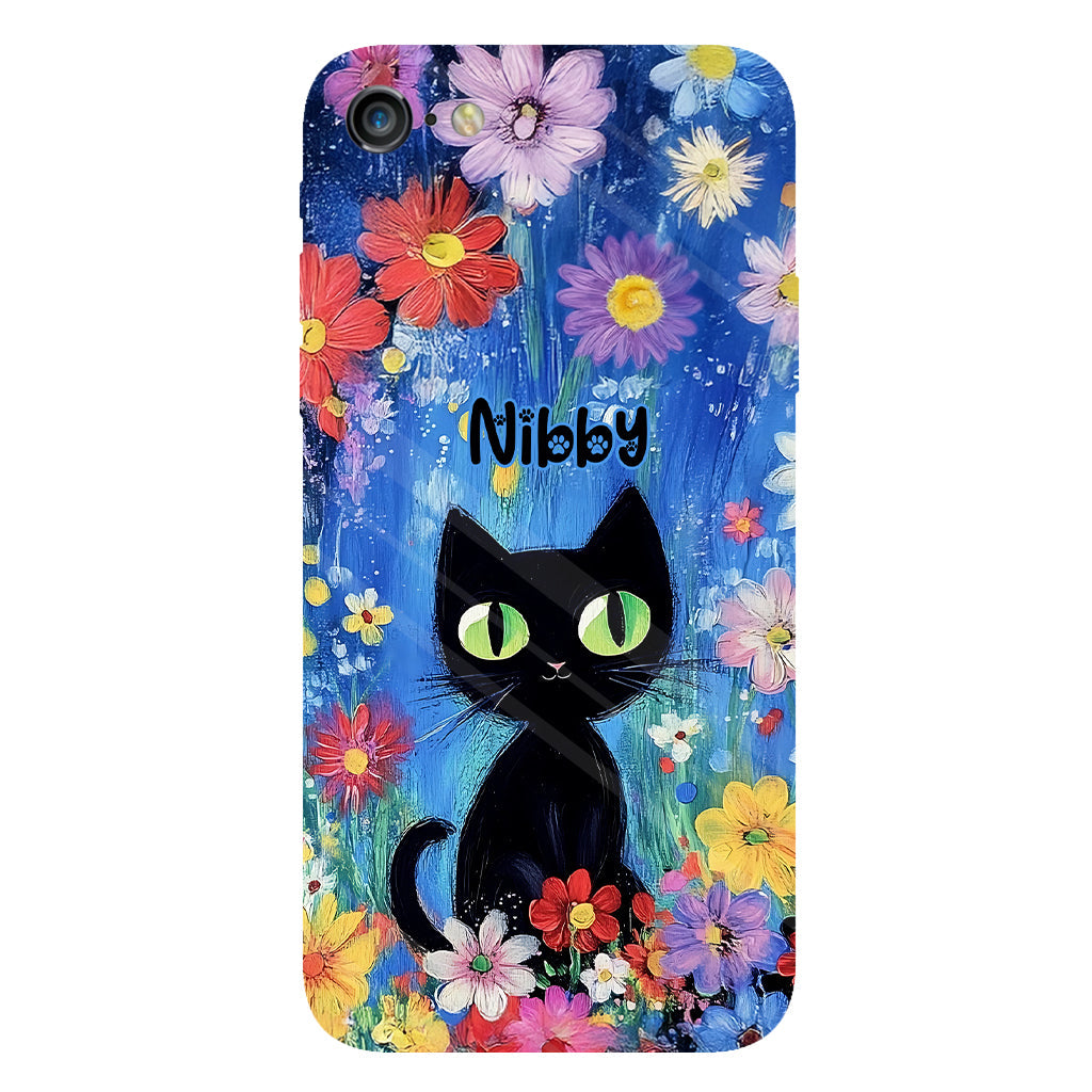 Cute Cat - Personalized Black Cat Full Print Phone Case