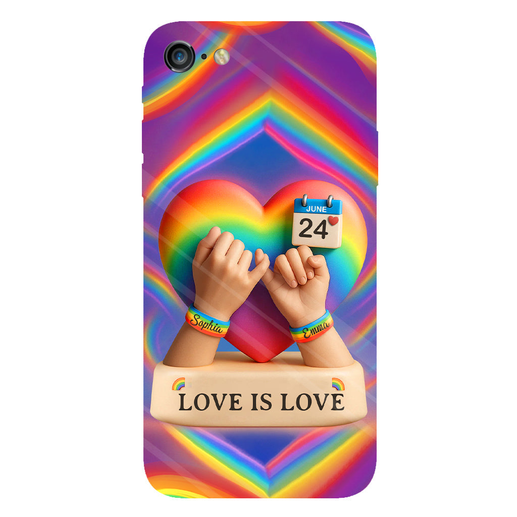 Love Is Love - Personalized LGBT Support Full Print Phone Case