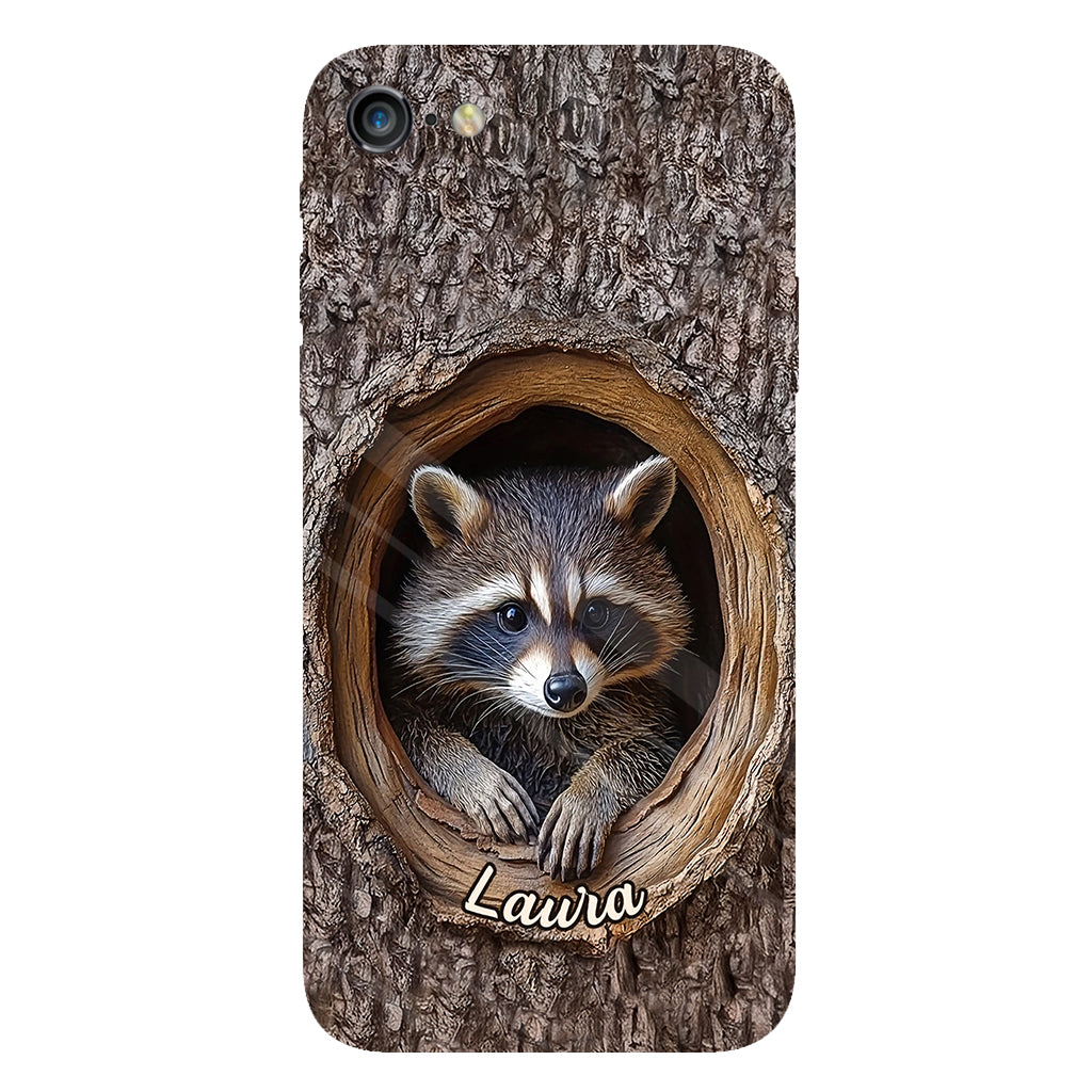 Adorable Raccoon - Personalized Raccoon Full Print Phone Case