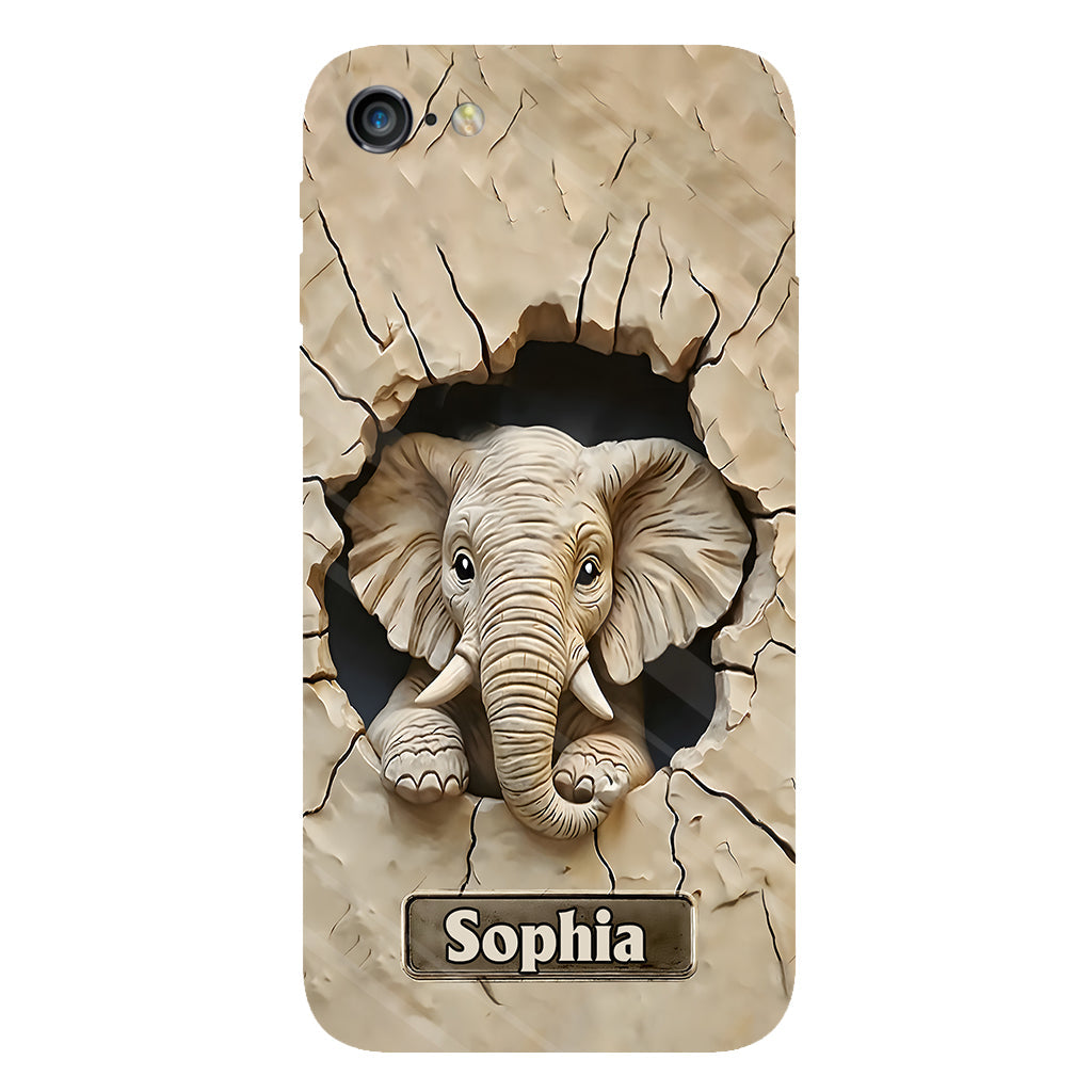 Love Elephant - Personalized Elephant Full Print Phone Case