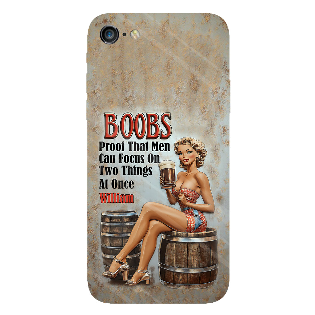 Proof That Men Can Focus on Two Things at Once - Personalized Beer Full Print Phone Case