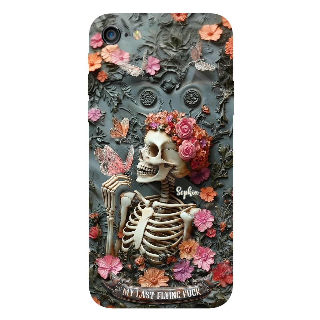 My Last Flying F*ck - Personalized Skull Full Print Phone Case