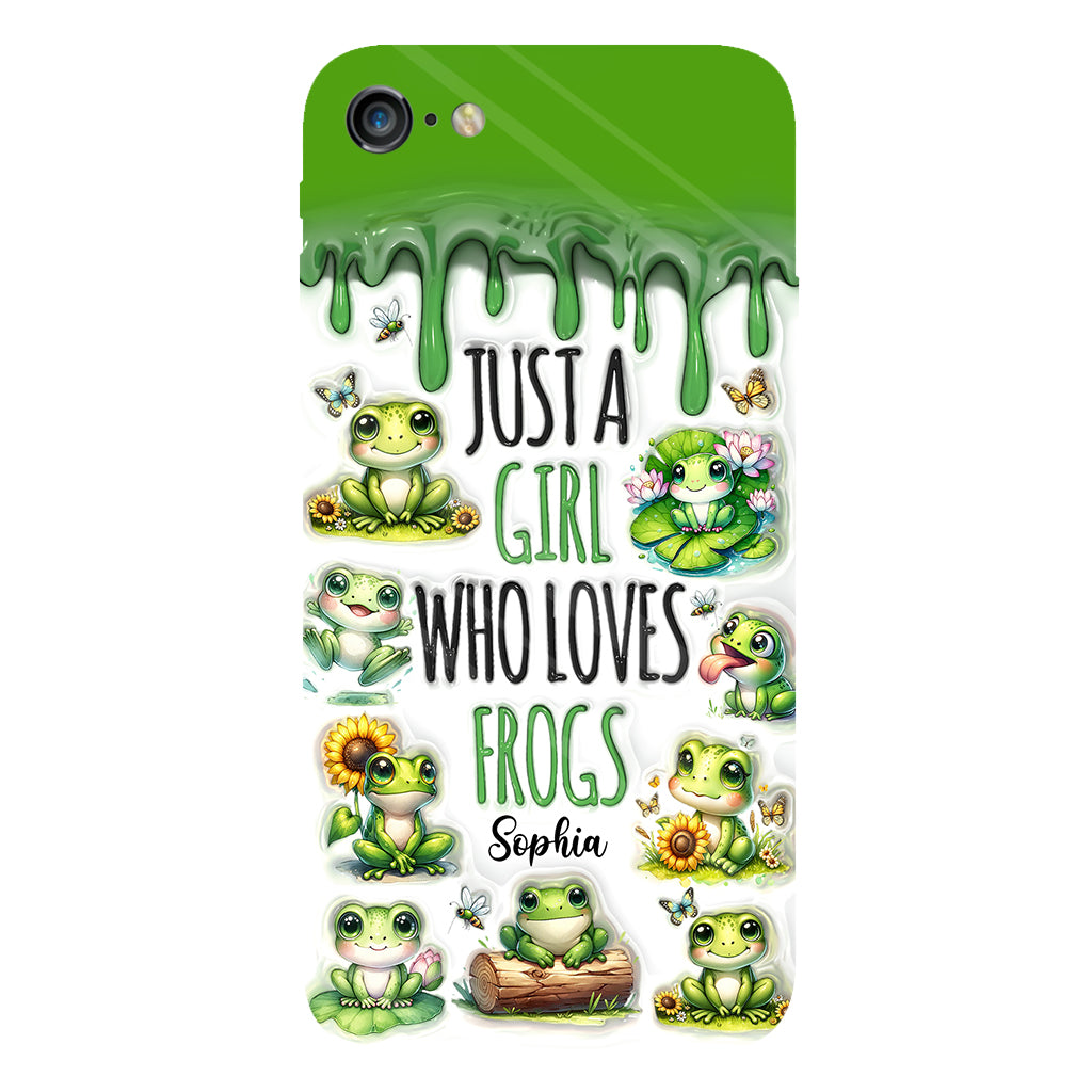 Just A Girl Who Loves Frogs - Personalized Frog Full Print Phone Case