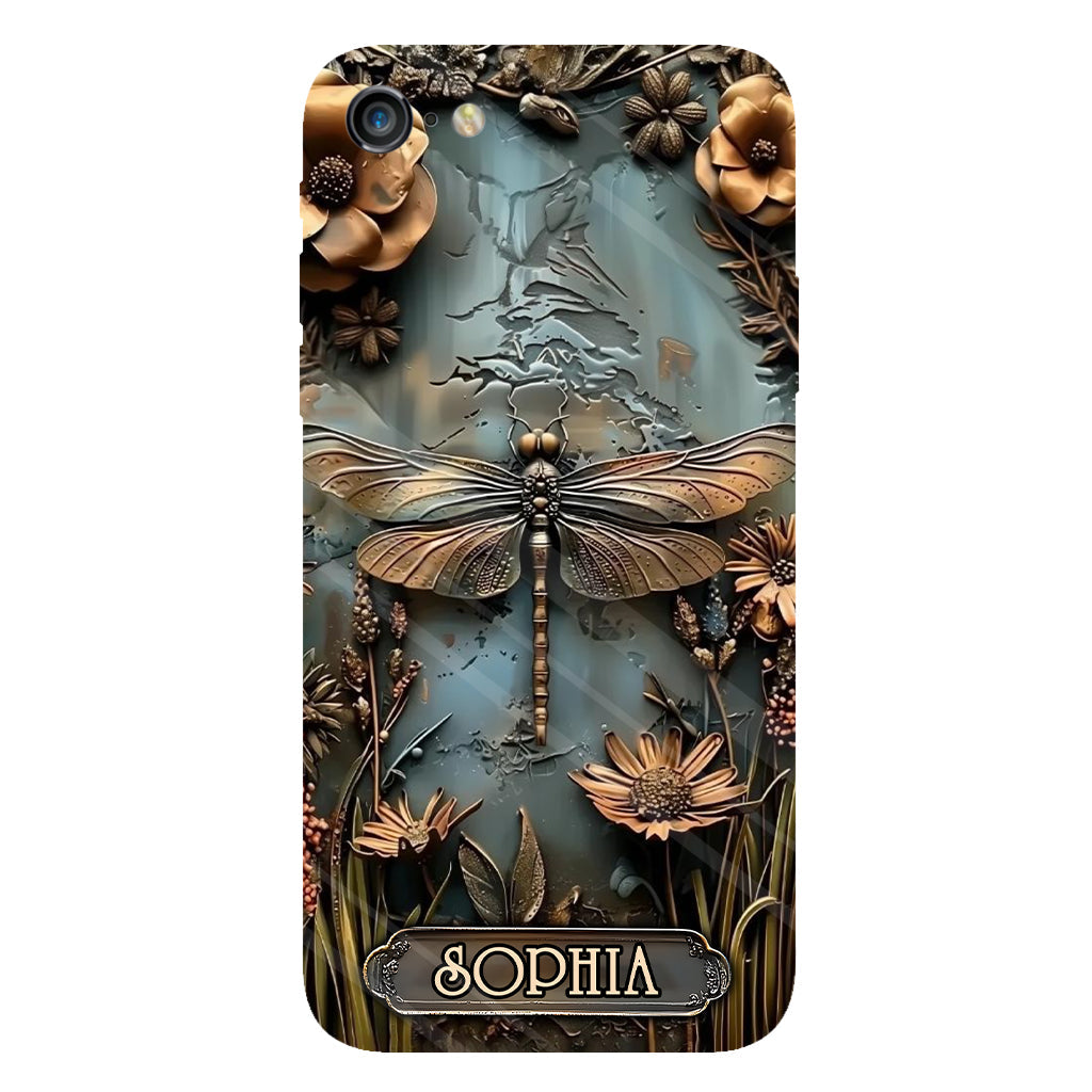 Beautiful Drafgonfly, Butterfly, Hummingbird - Personalized Gardening Full Print Phone Case