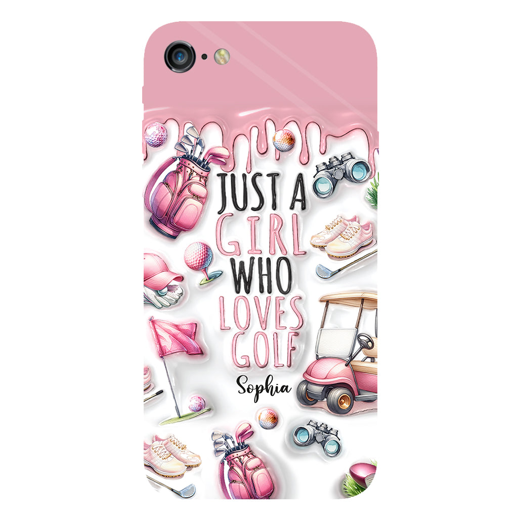 Just A Girl Who Loves Golf - Personalized Golf Full Print Phone Case