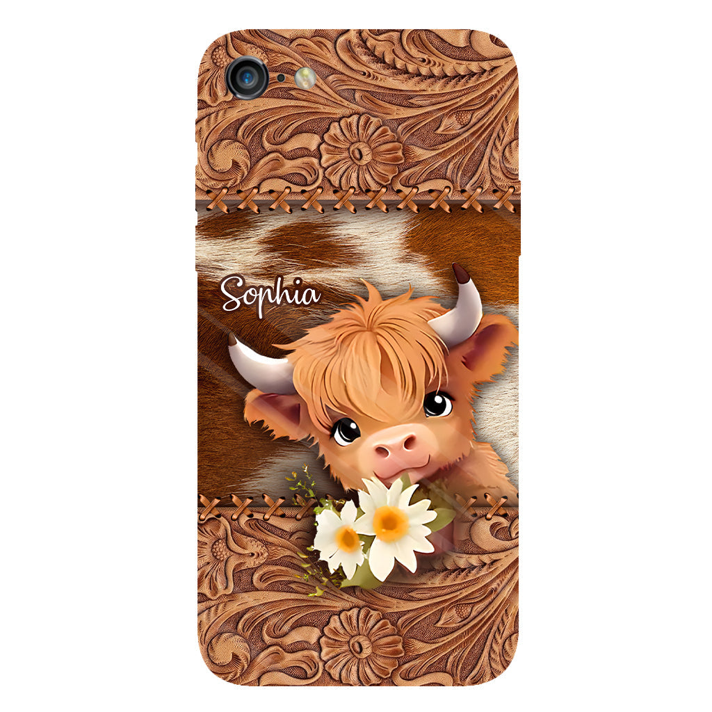 Cute Highland Cow - Personalized Full Print Phone Case