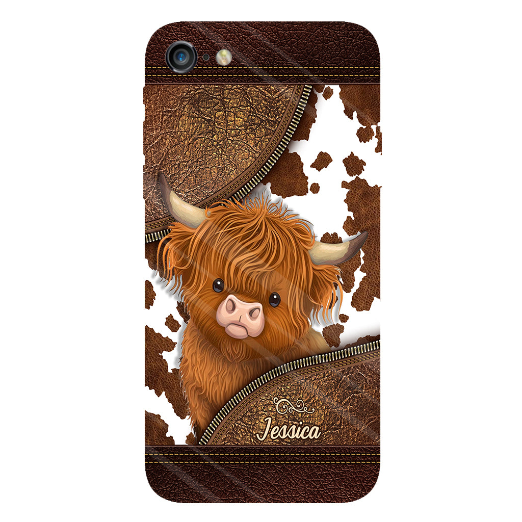 Just A Girl Who Loves Highland Cow - Personalized Full Print Phone Case