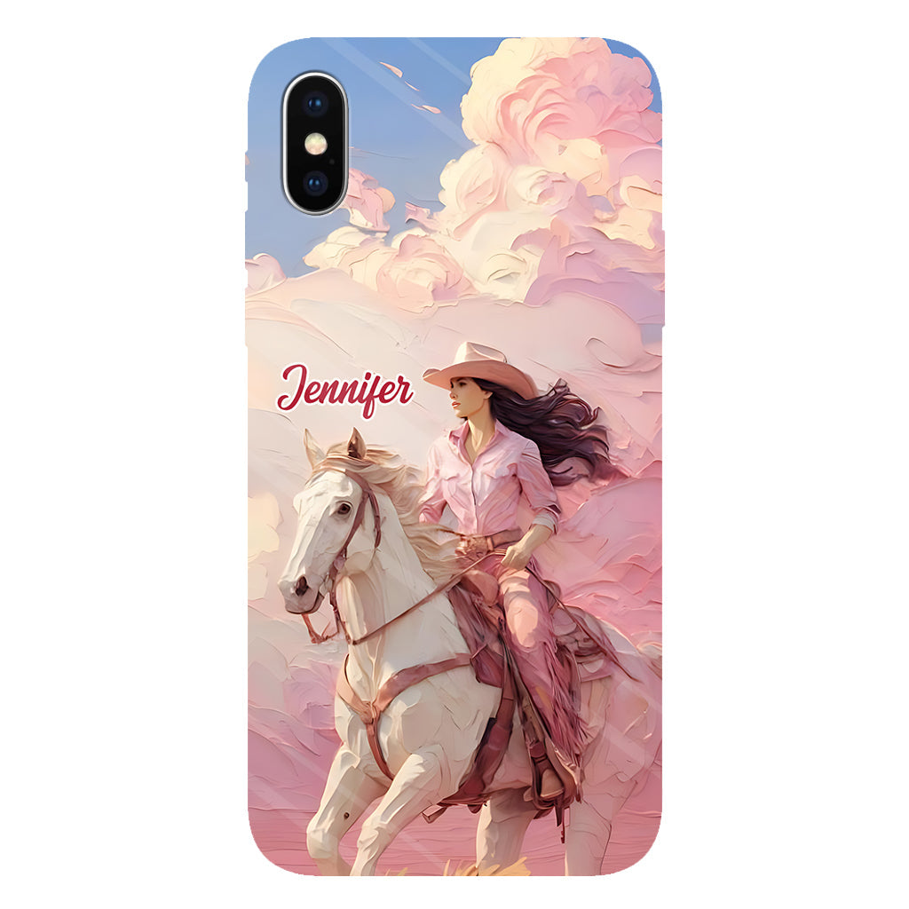 Pink Cowgirl - Personalized Cowgirl Full Print Phone Case