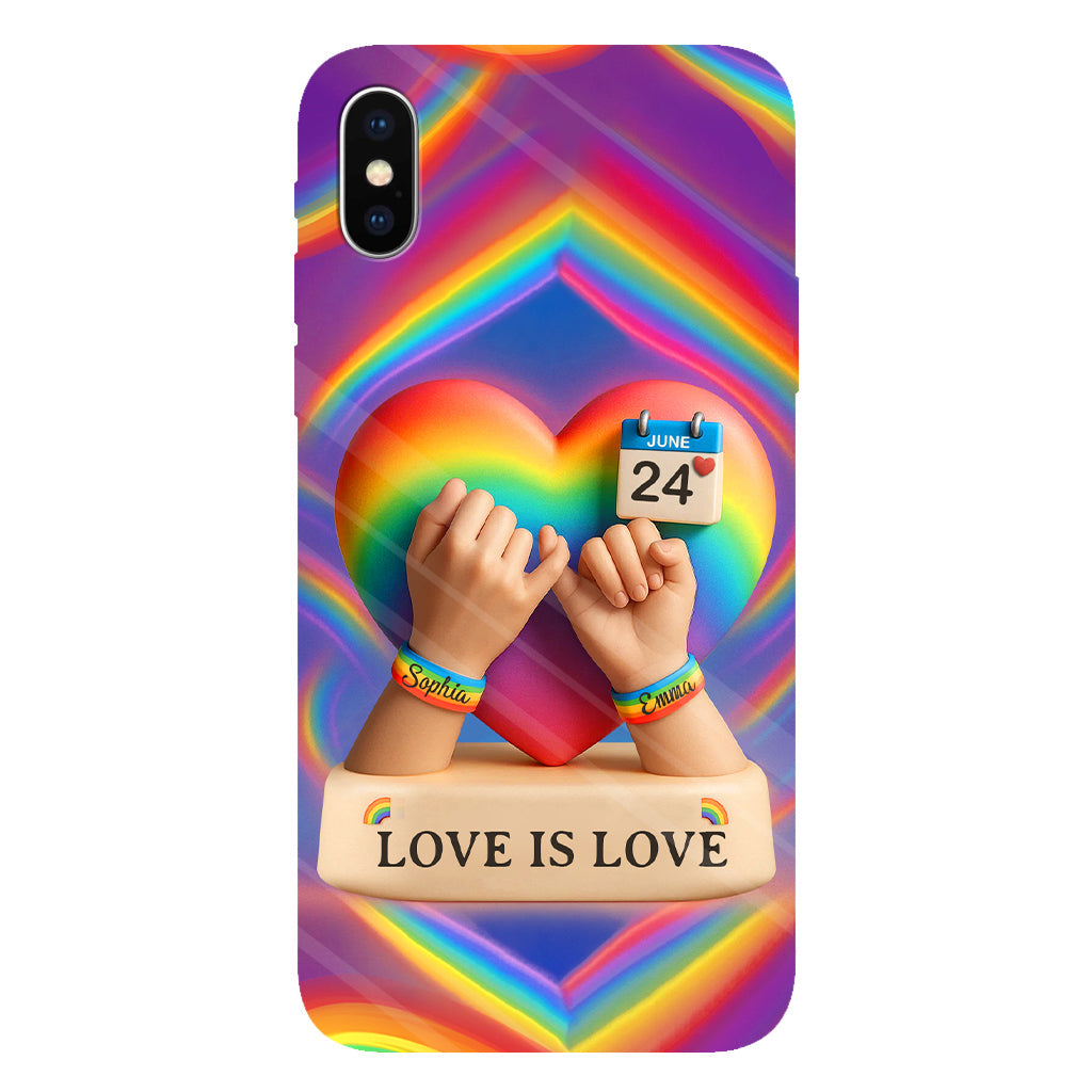 Love Is Love - Personalized LGBT Support Full Print Phone Case