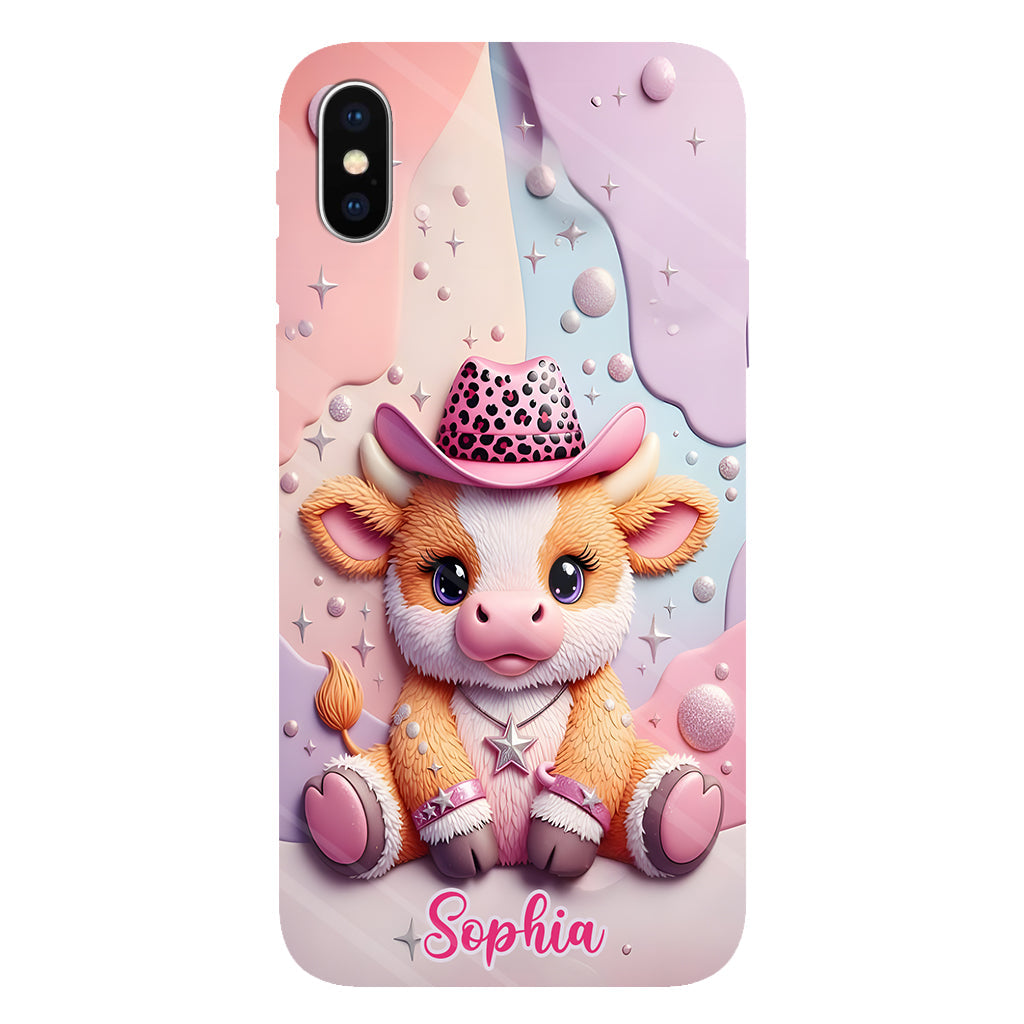 Adorable Highland Cow - Personalized Highland Cow Full Print Phone Case