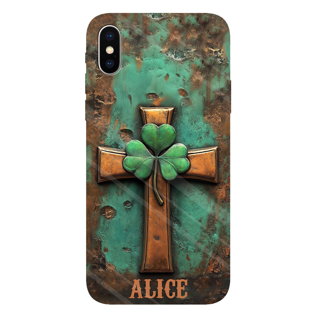 Vintage Irish Cross - Personalized Saint Patrick's Day Full Print Phone Case