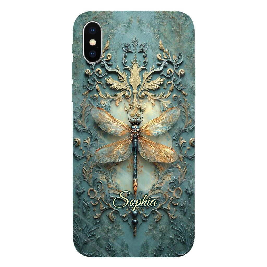 Stunning Dragonfly - Personalized Dragonfly Full Print Phone Case