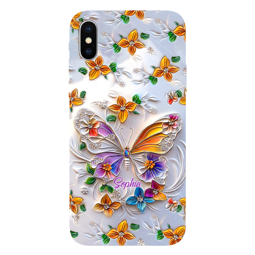 Stunning Butterfly Bee Dragonfly - Personalized Butterfly Full Print Phone Case