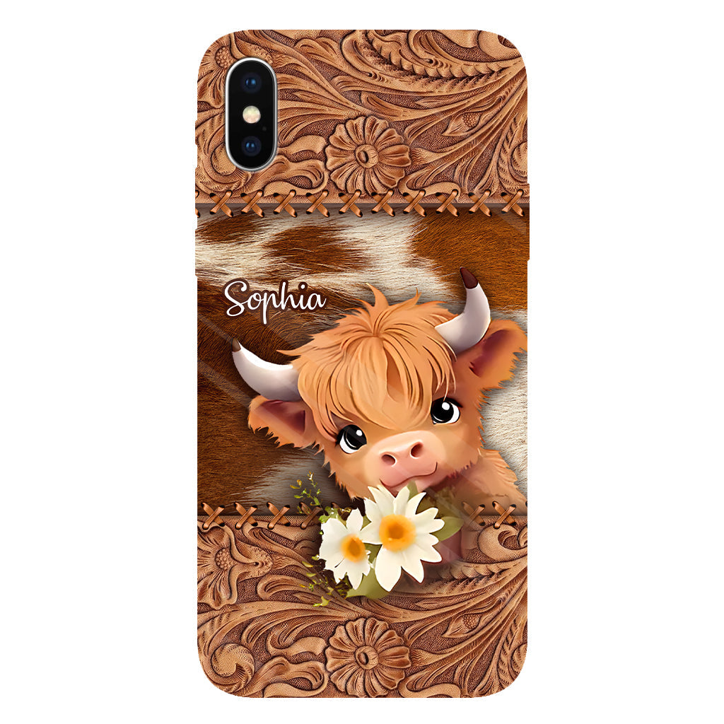 Cute Highland Cow - Personalized Full Print Phone Case