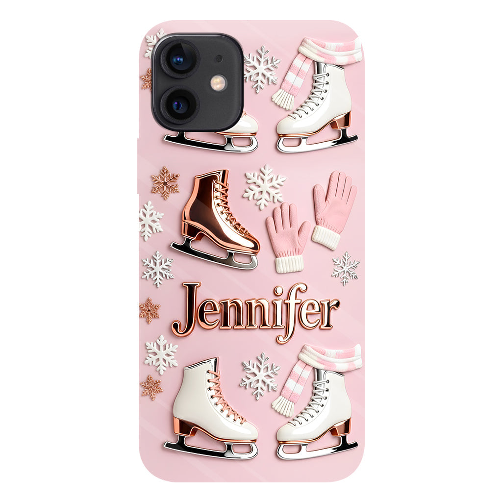Ice Skating Makes Me Happy - Personalized Ice Skating Full Print Phone Case