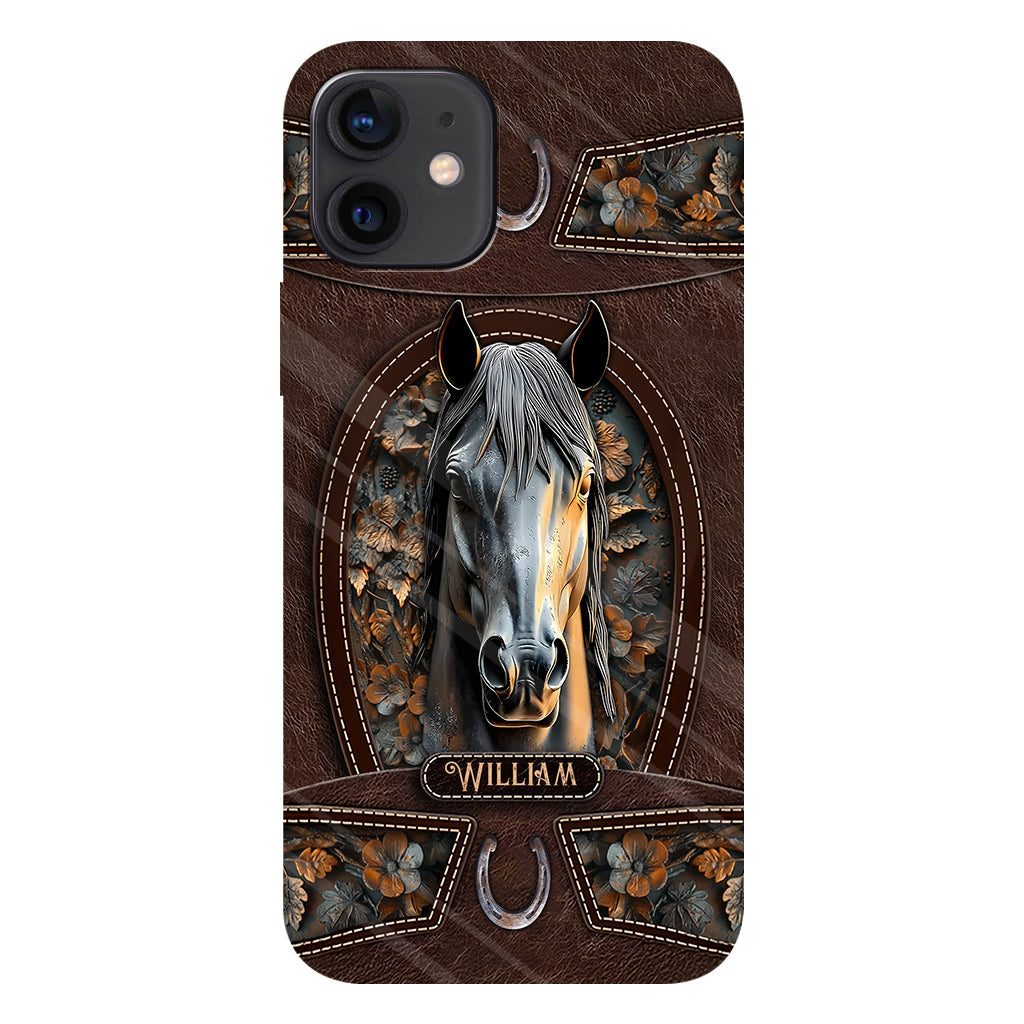 Love Horse - Personalized Horse Full Print Phone Case