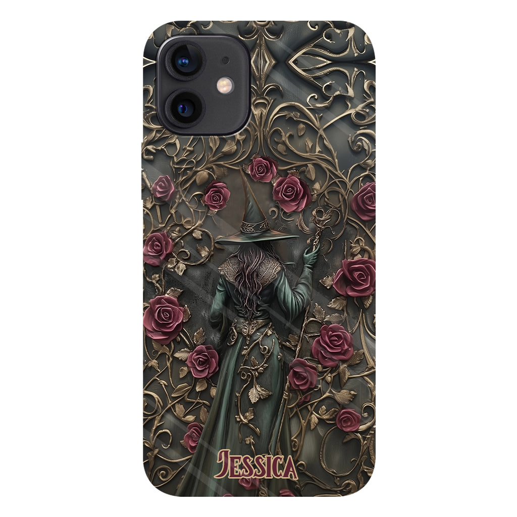 Beautiful Witch And Roses - Personalized Witch Full Print Phone Case