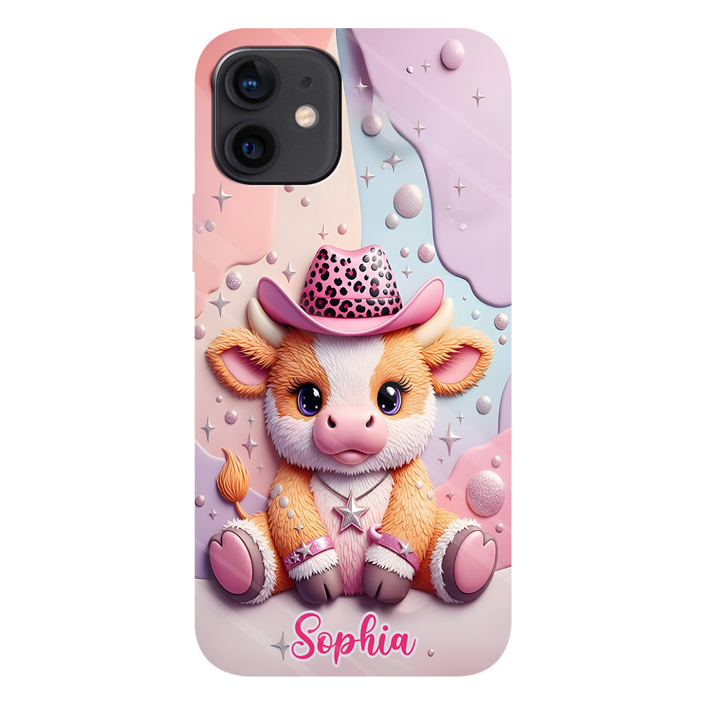 Adorable Highland Cow - Personalized Highland Cow Full Print Phone Case