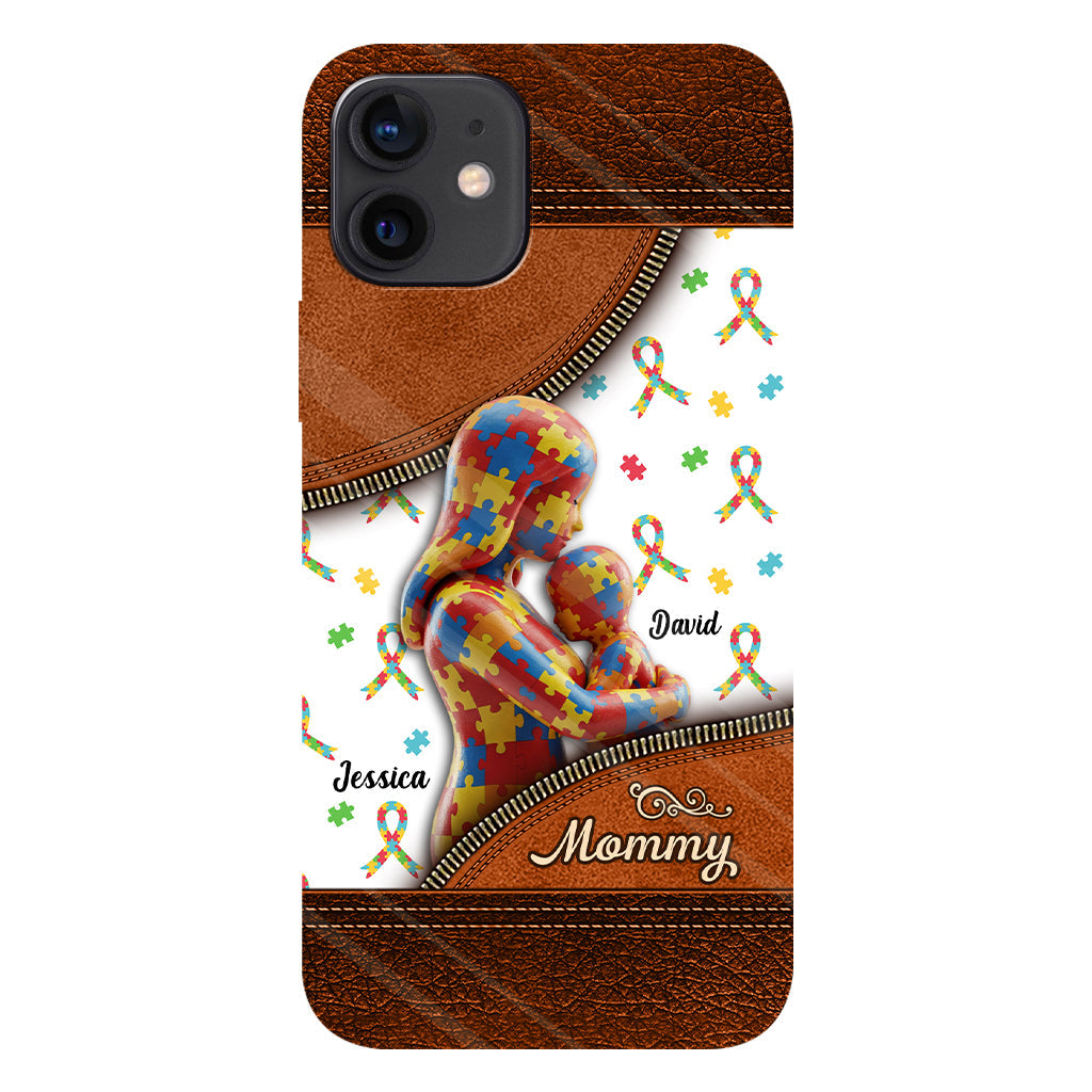 The Love Of A Mother - Personalized Autism Awareness Full Print Phone Case