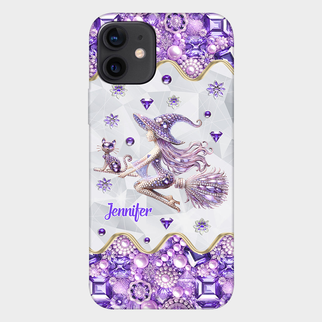Witch And Broomstick - Personalized Witch Full Print Phone Case