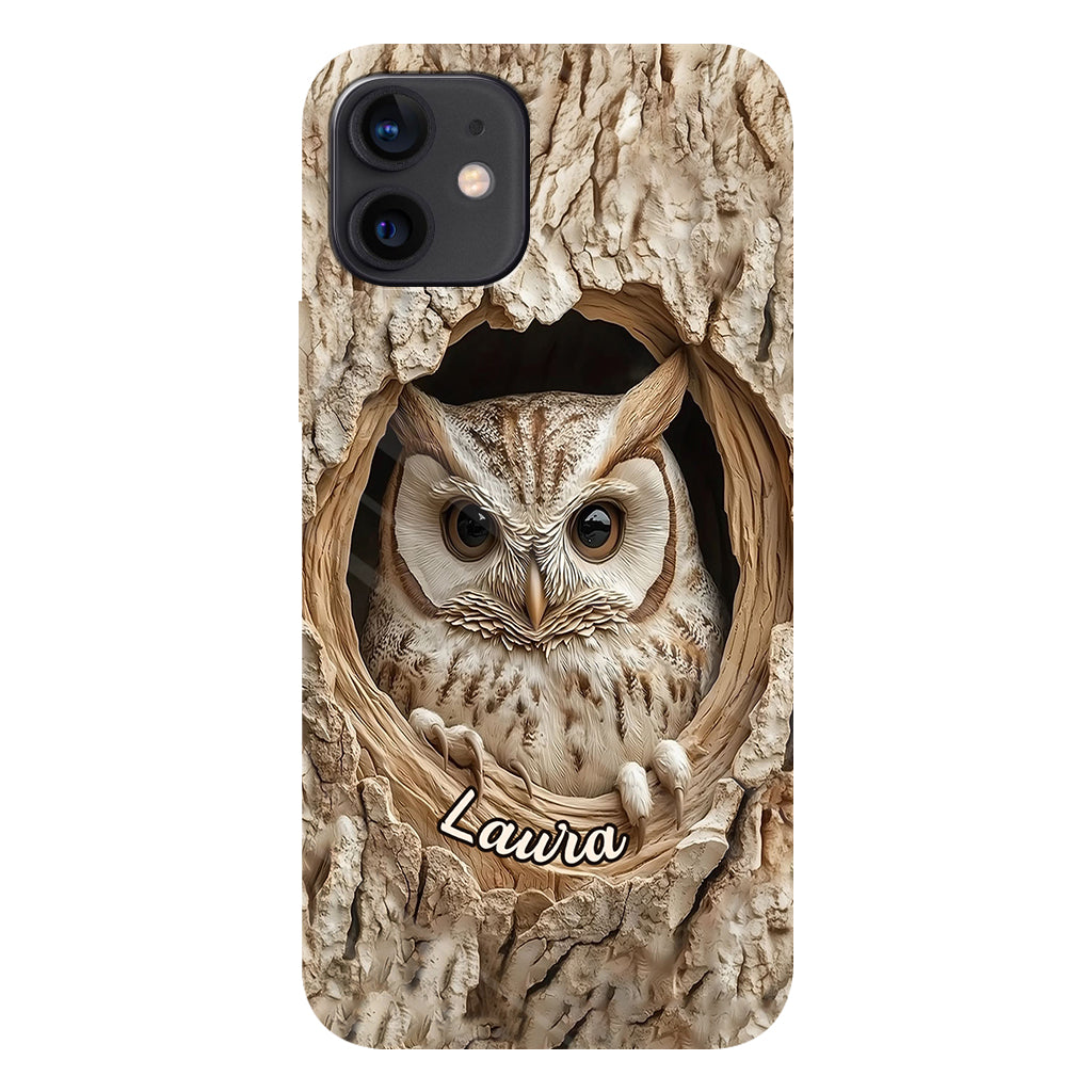 Hollow Watcher - Personalized Owl Full Print Phone Case