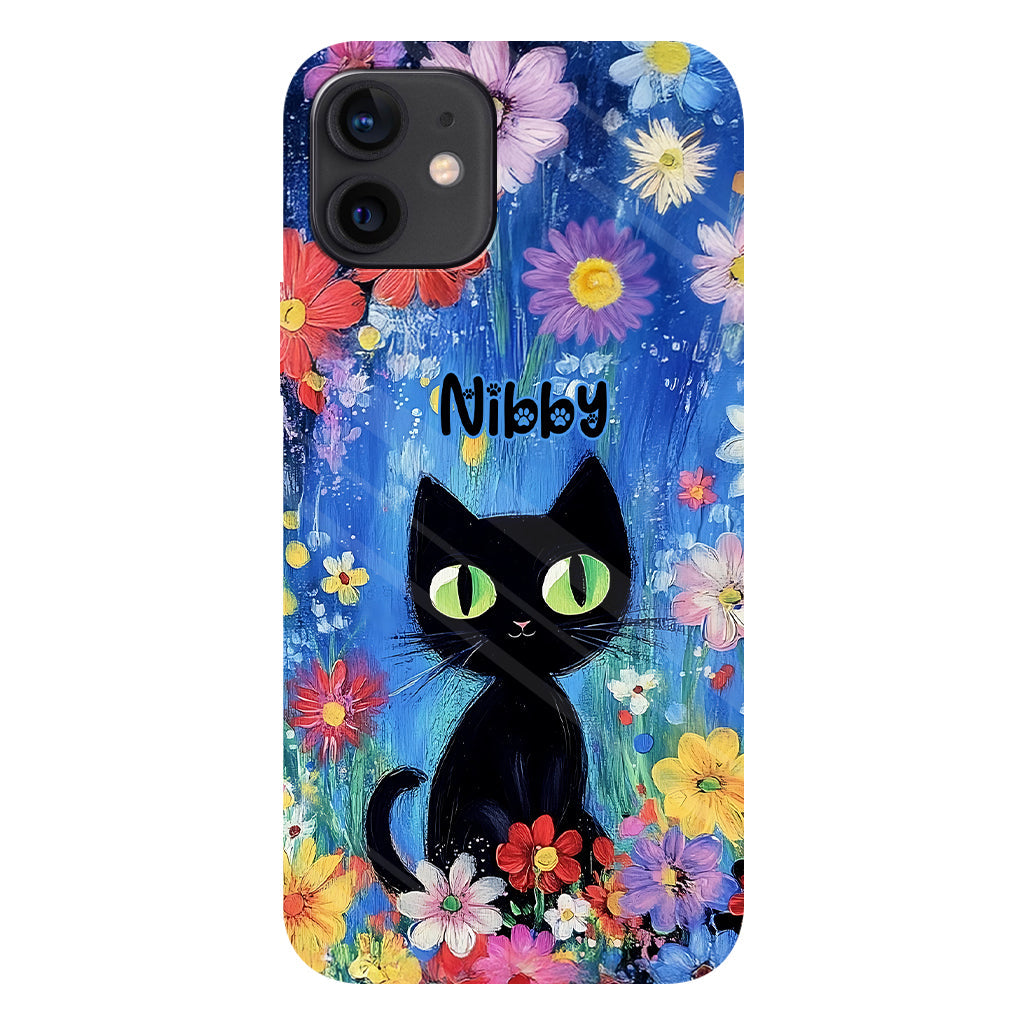 Cute Cat - Personalized Black Cat Full Print Phone Case