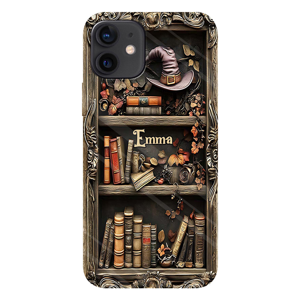 Hat And Books - Personalized Witch Full Print Phone Case