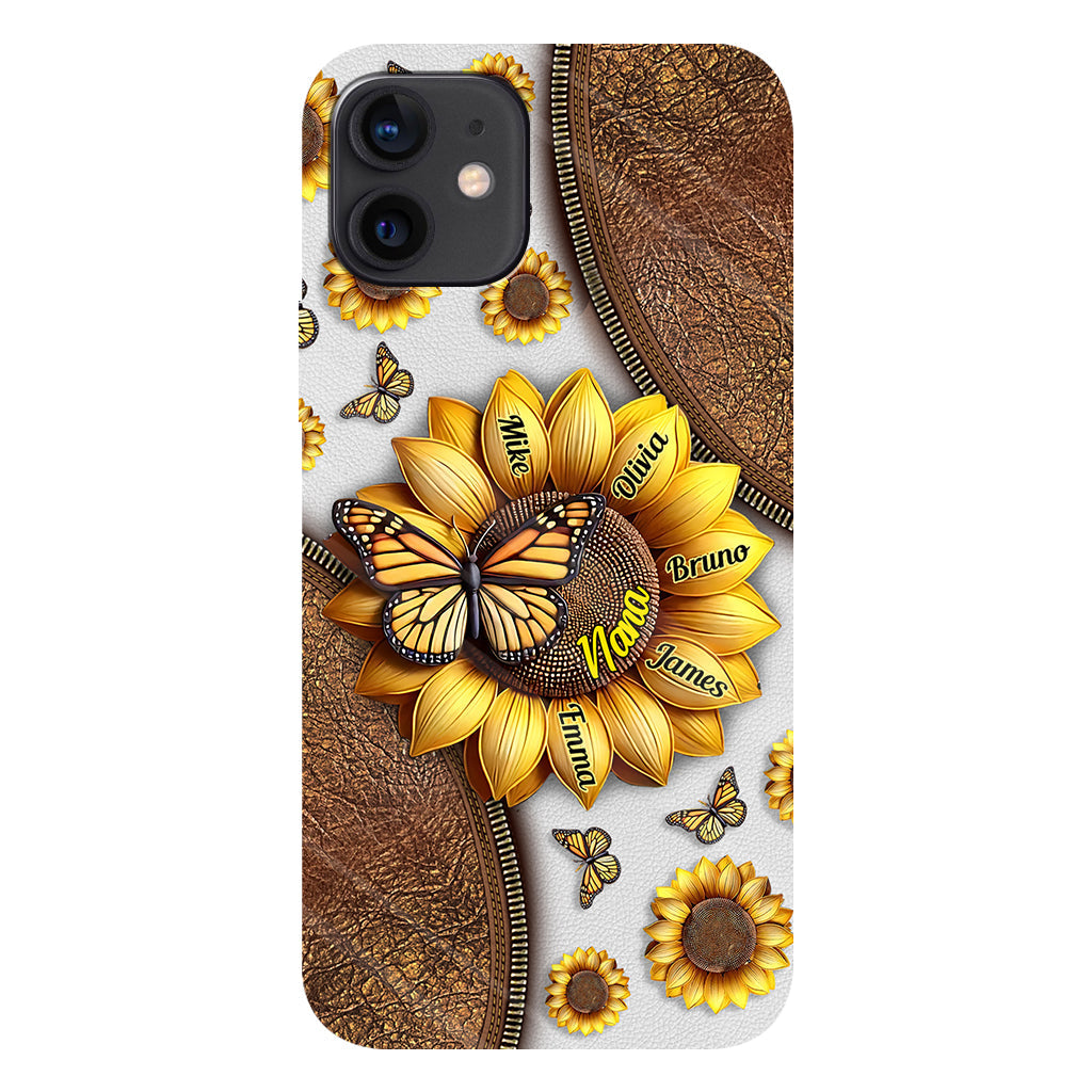 Sunflower Gift For Grandma Mom - Personalized Grandma Full Print Phone Case