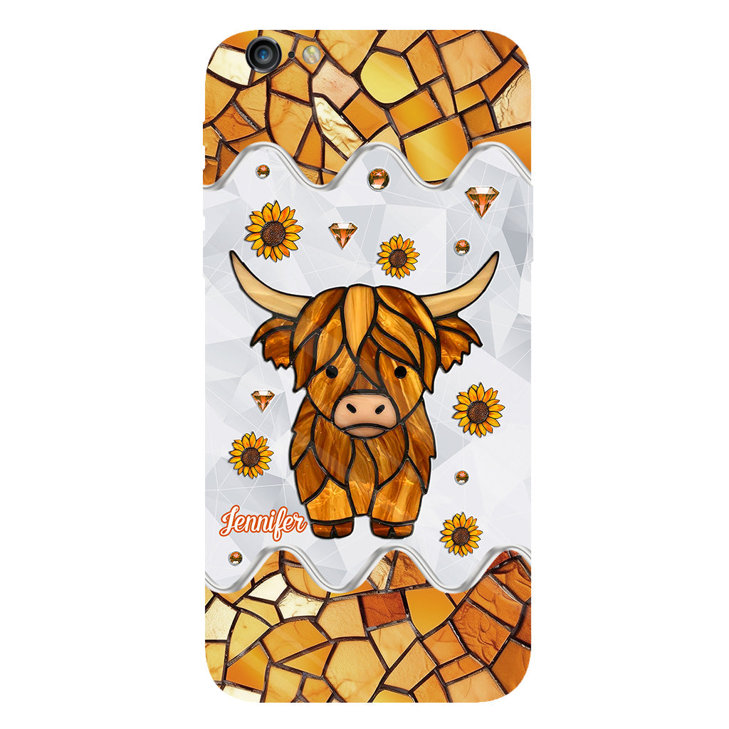 Adorable Highland Cow - Personalized Highland Cow Full Print Phone Case