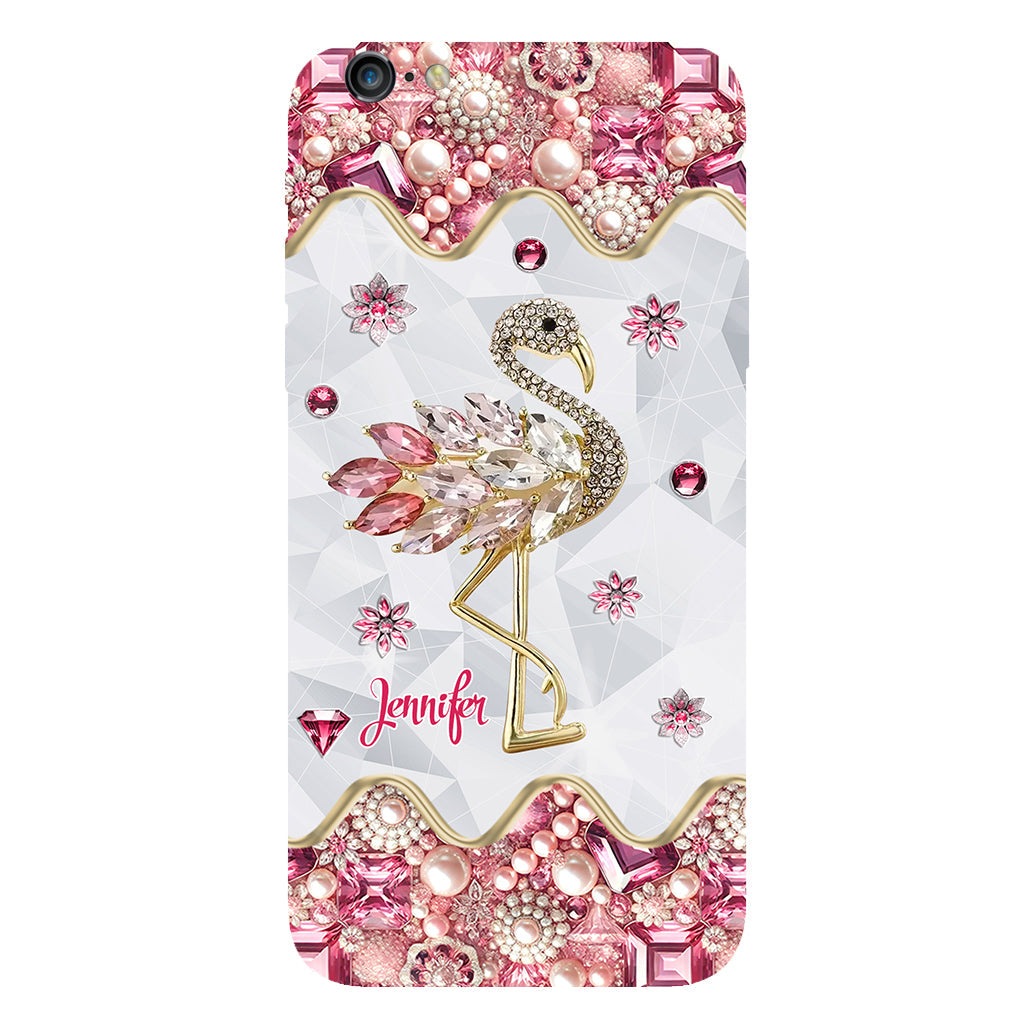 Just A Girl Who Loves Flamingos - Personalized Flamingo Full Print Phone Case