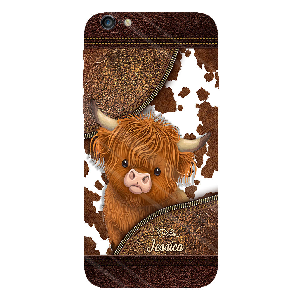 Just A Girl Who Loves Highland Cow - Personalized Full Print Phone Case