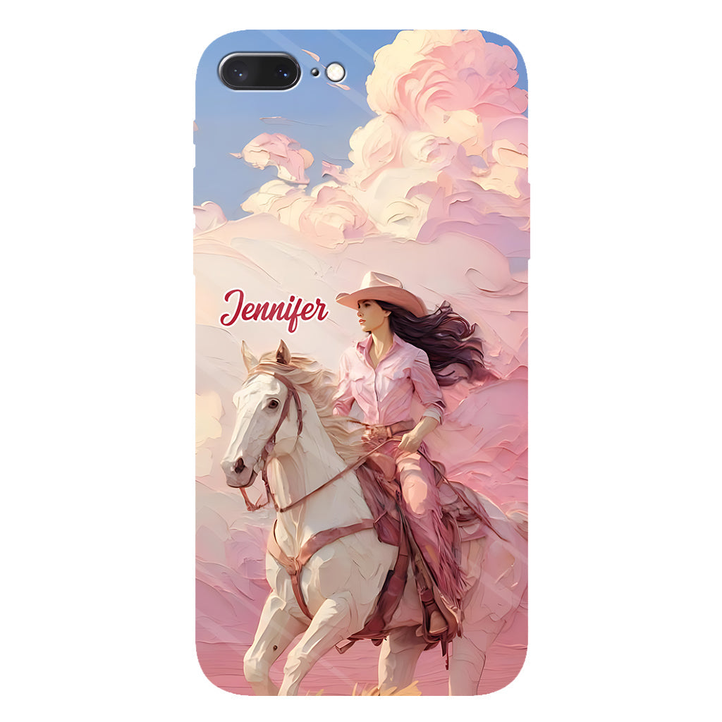 Pink Cowgirl - Personalized Cowgirl Full Print Phone Case