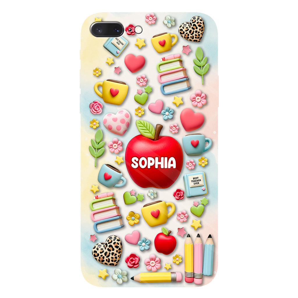 Best Teacher Ever - Personalized Teacher Full Print Phone Case & Phone Grip