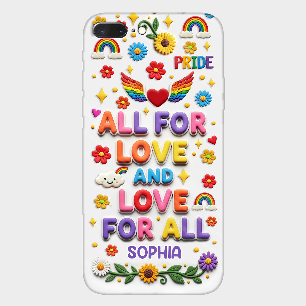 All For Love And Love For All - Personalized LGBT Support Full Print Phone Case