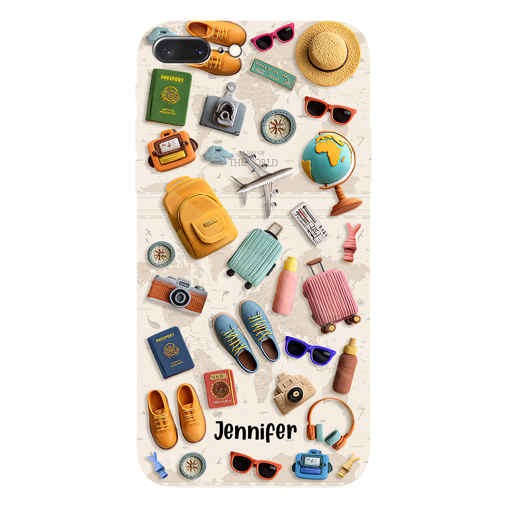 Just A Girl Who Loves Traveling - Personalized Travelling Full Print Phone Case
