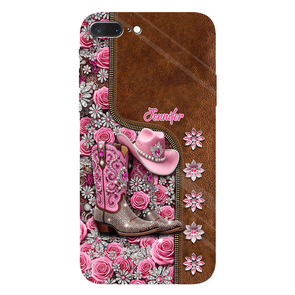 Beautiful Cowgirl Boots - Personalized Cowgirl Full Print Phone Case