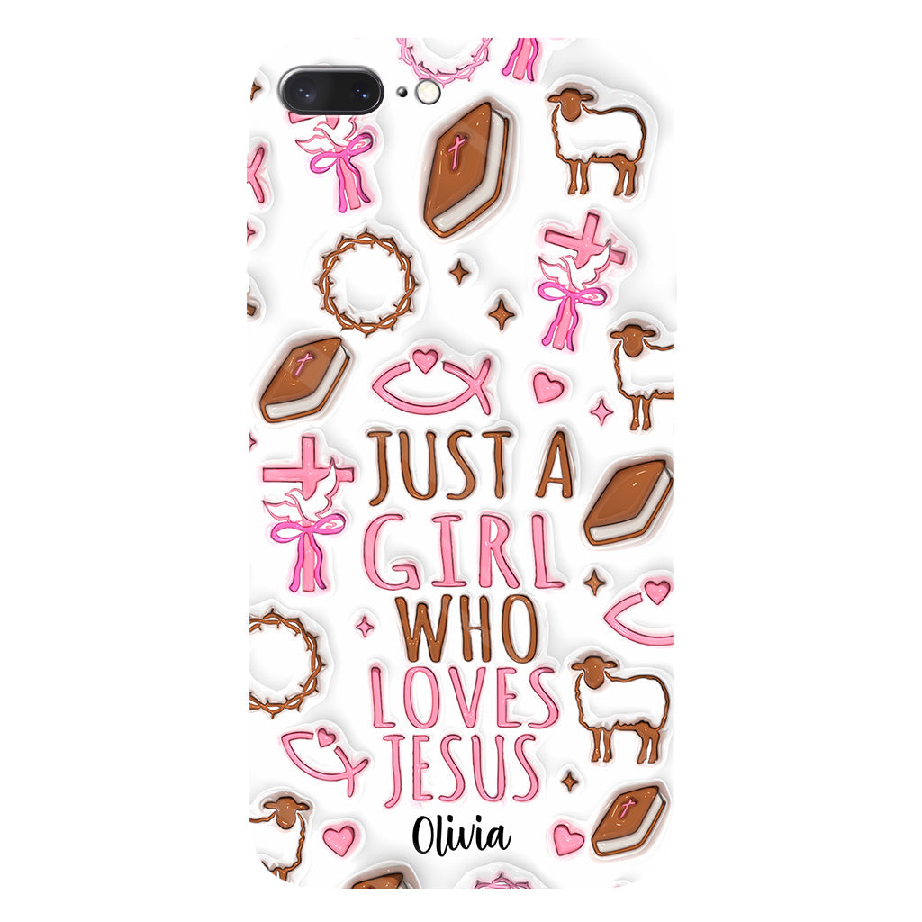 Just A Girl Who Loves Jesus - Personalized Christian Full Print Phone Case