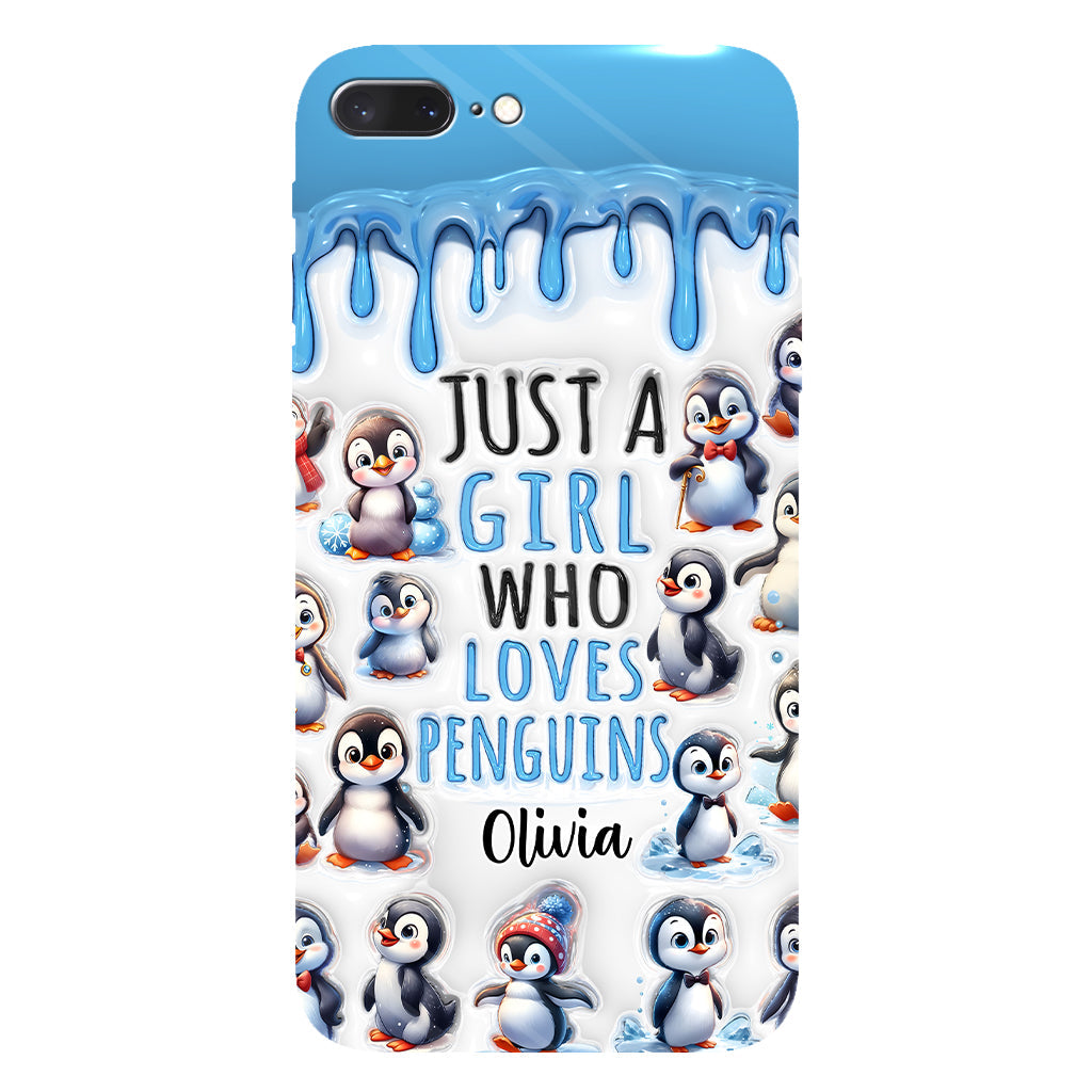 Just A Girl Who Loves Penguins - Personalized Penguin Lover Full Print Phone Case