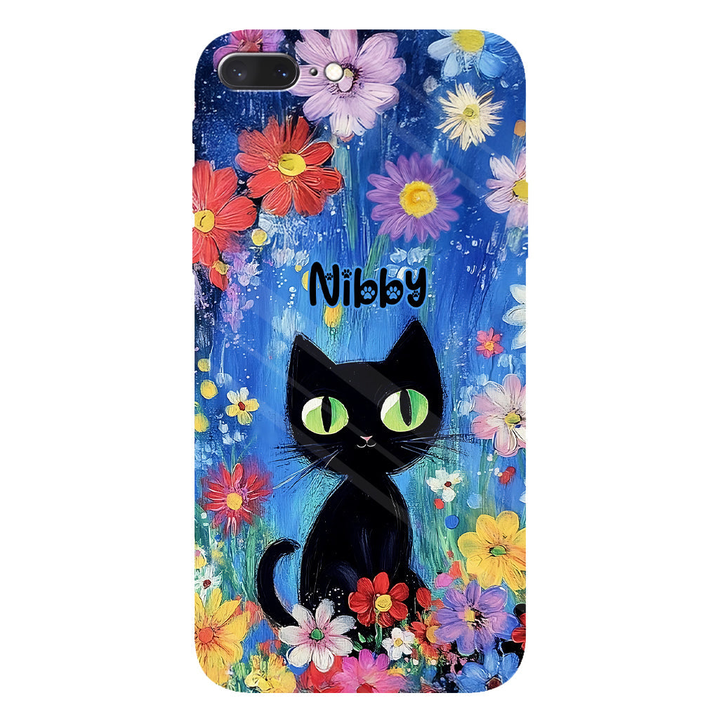 Cute Cat - Personalized Black Cat Full Print Phone Case