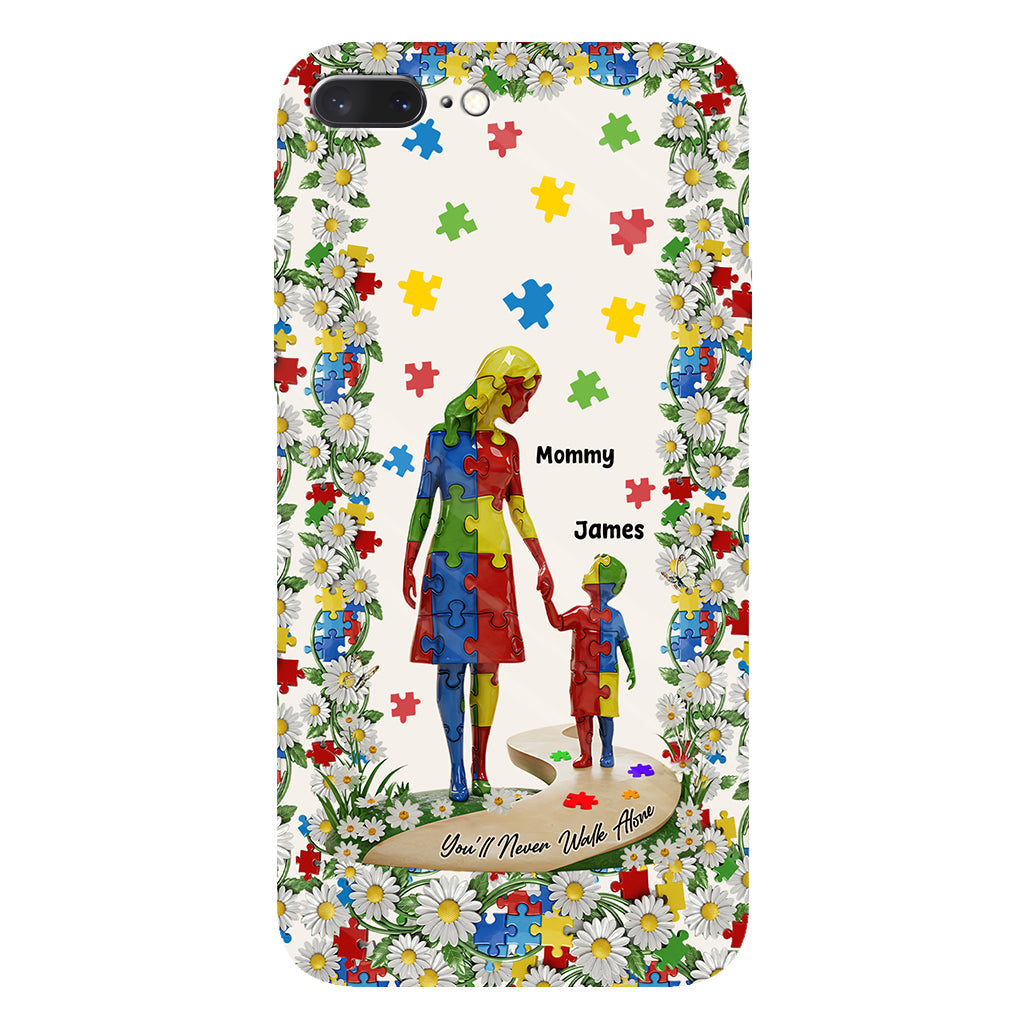 You'll Never Walk Alone - Personalized Autism Awareness Full Print Phone Case