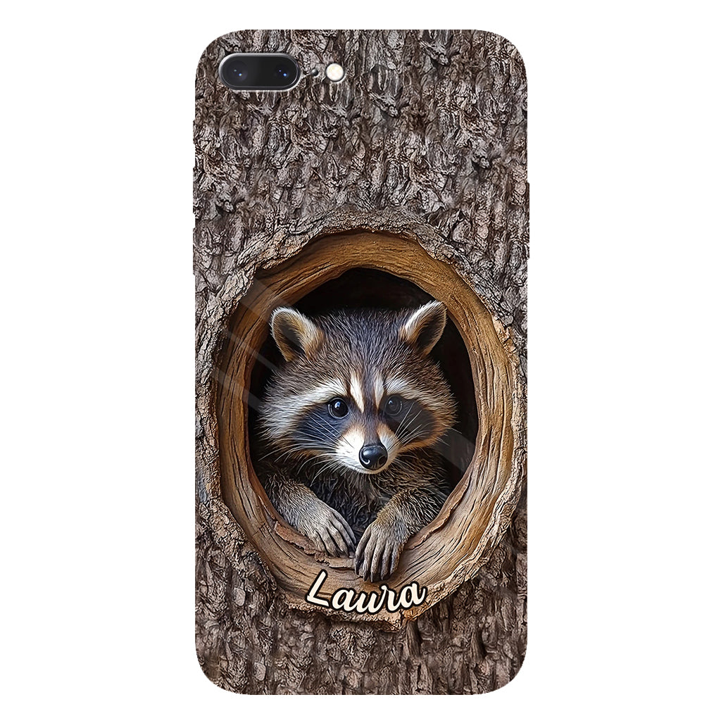 Adorable Raccoon - Personalized Raccoon Full Print Phone Case