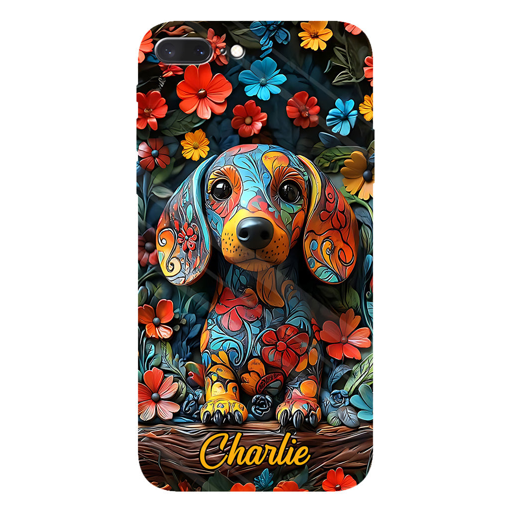 Love Dachshund - Personalized Dog Full Print Phone Case