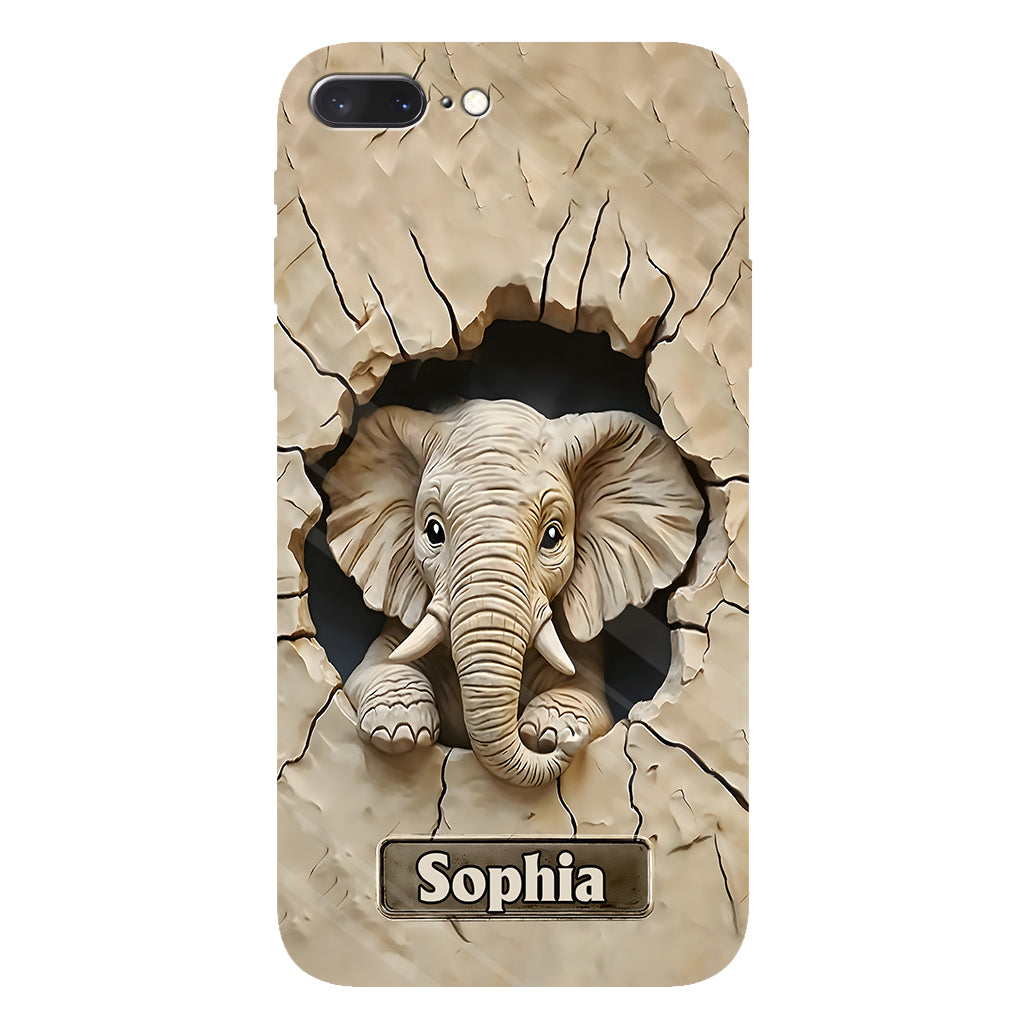 Love Elephant - Personalized Elephant Full Print Phone Case