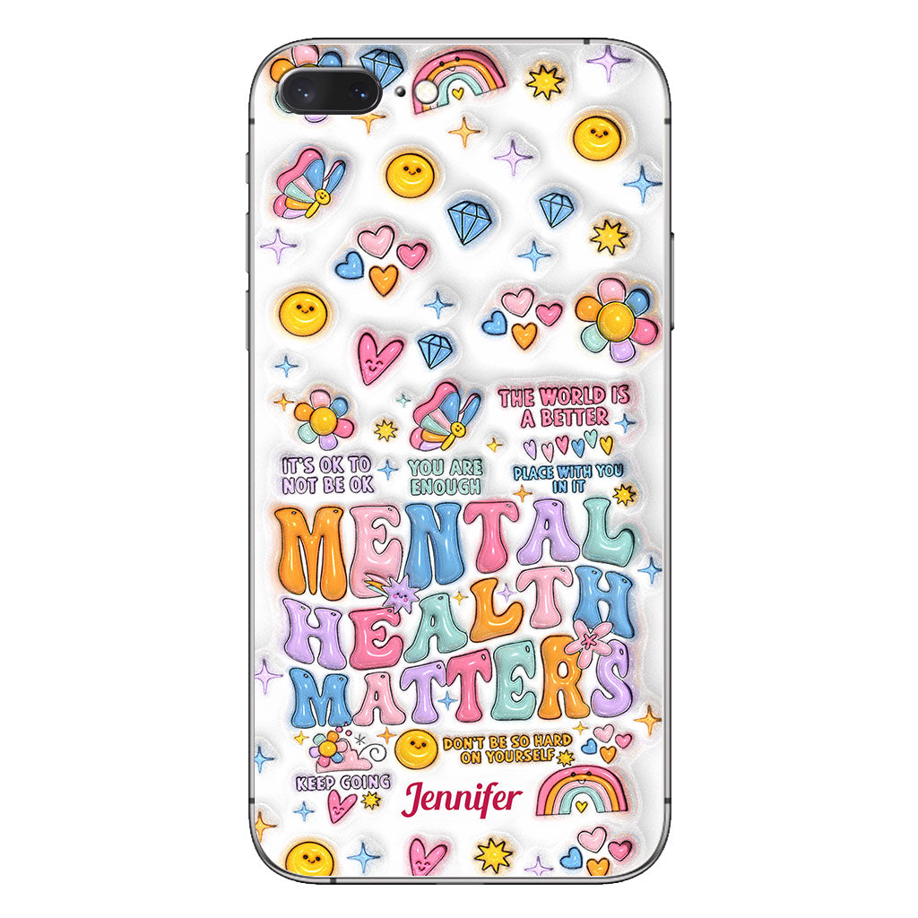 Mental Health Matter - Personalized Mental Health Awareness Clear Phone Case